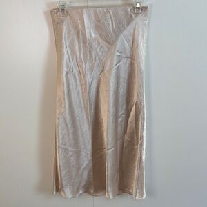 Babaton Bias Cut Midi Skirt in Shimmering Ivory